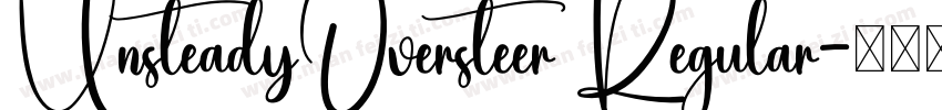 UnsteadyOversteer Regular字体转换